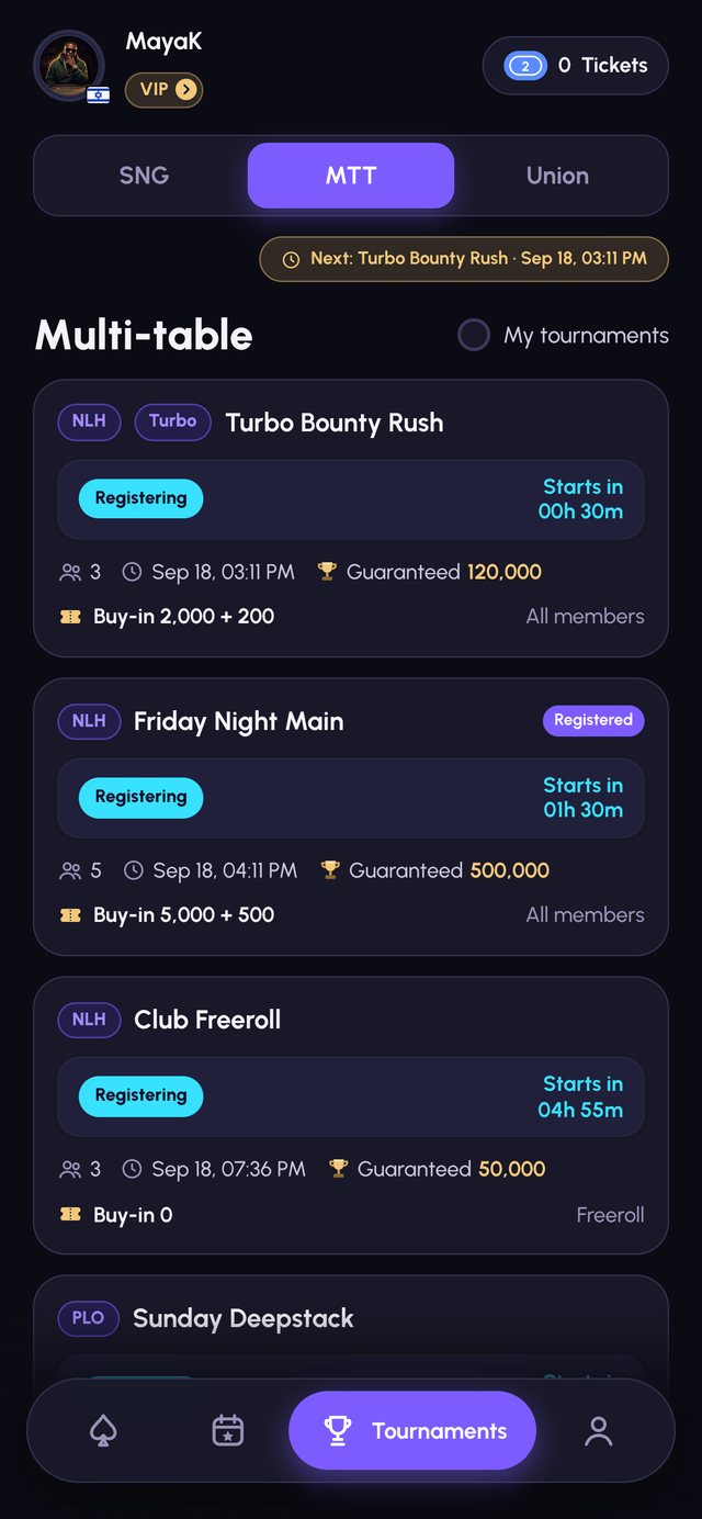 Felt Society tournaments